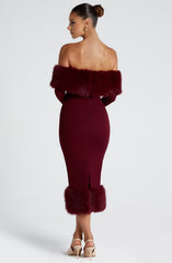 Vittoria Midi Dress - Wine