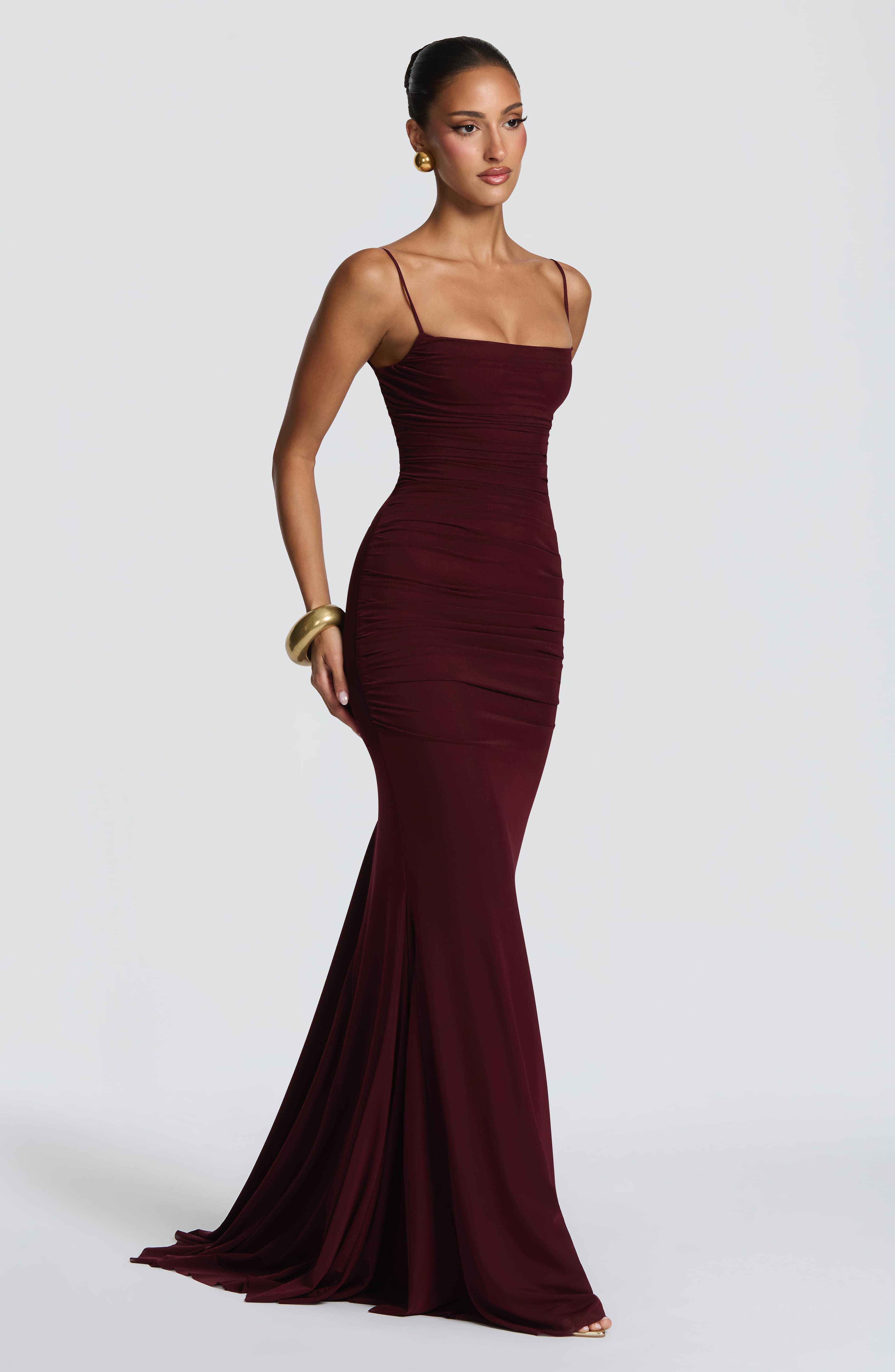 Zaria Gown - Cherry Lacquer