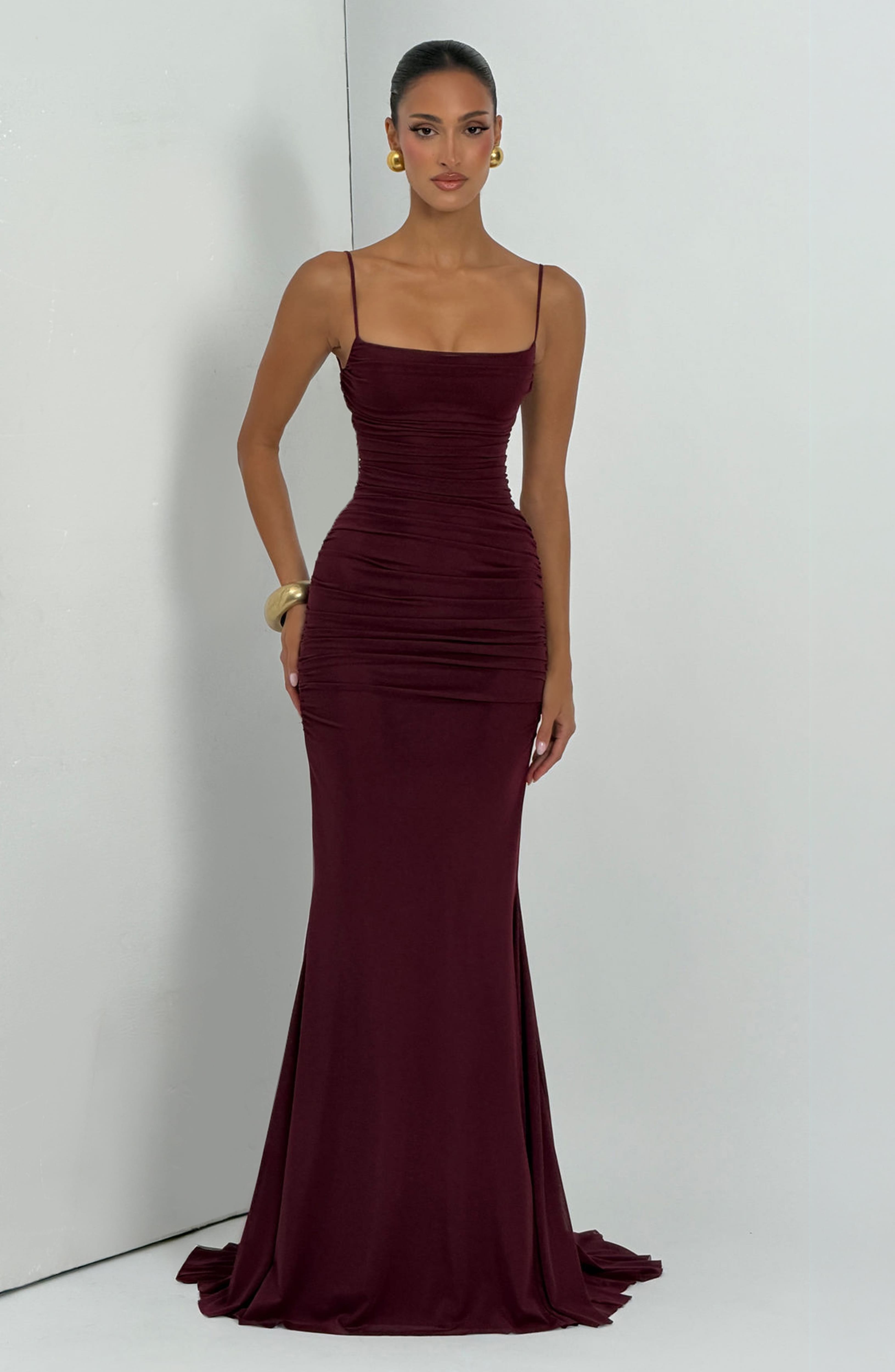 Zaria Gown - Cherry Lacquer