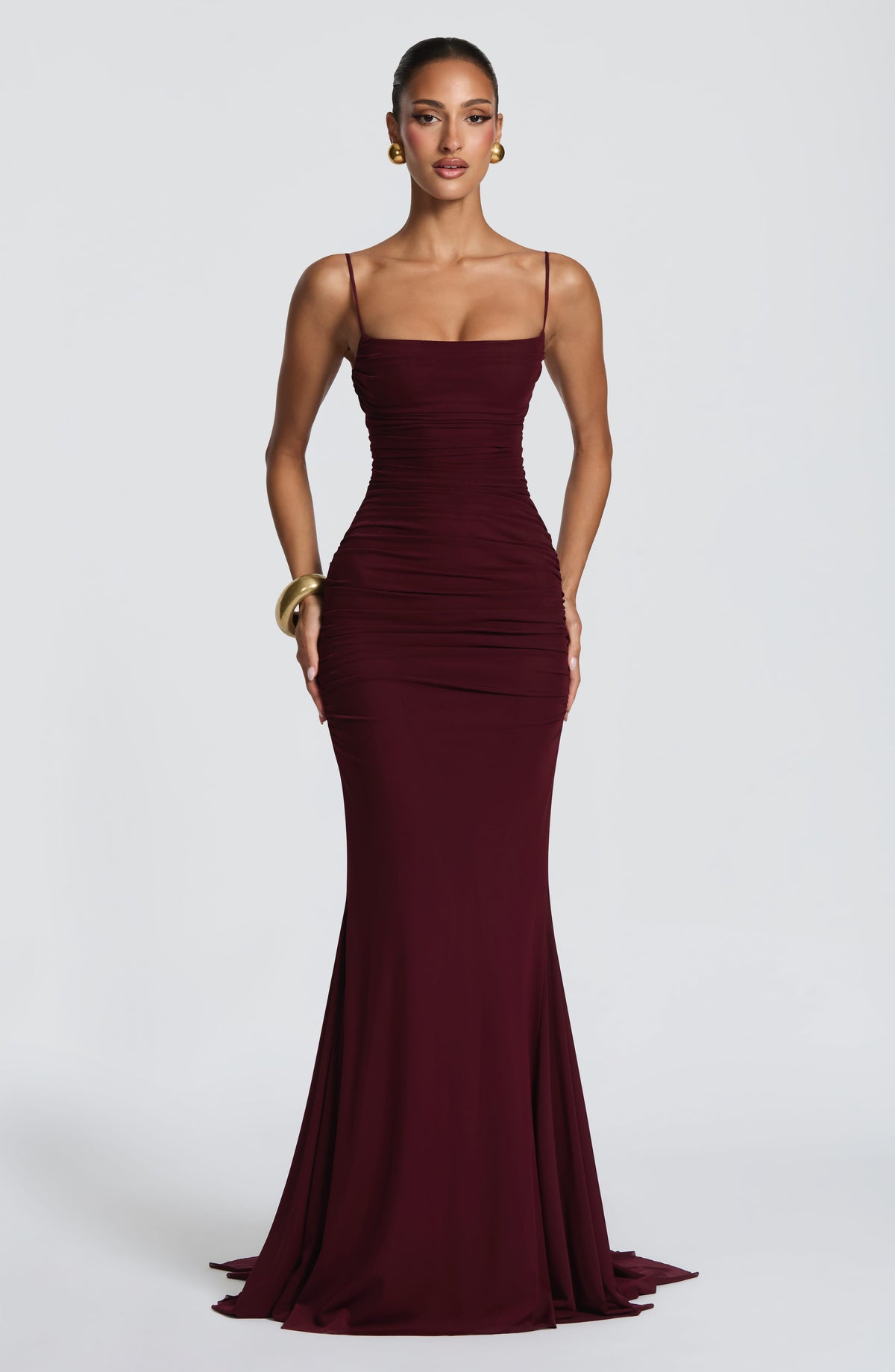 Zaria Gown - Cherry Lacquer